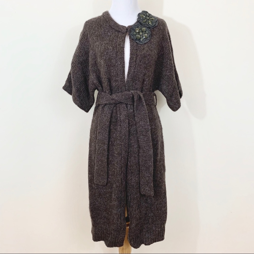 Vera Wang Wool Belted Sweater